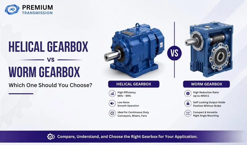 Comparison between Helical Gearbox vs Worm Gearbox